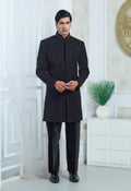 Black Velvet Embroidered Indowestern Set