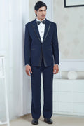 Blue Tuxedo Set With Satin Pipin