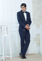 Blue Tuxedo Set With Satin Pipin