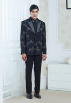 Embriodered Black Tuxedo Set