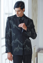 Embriodered Black Tuxedo Set