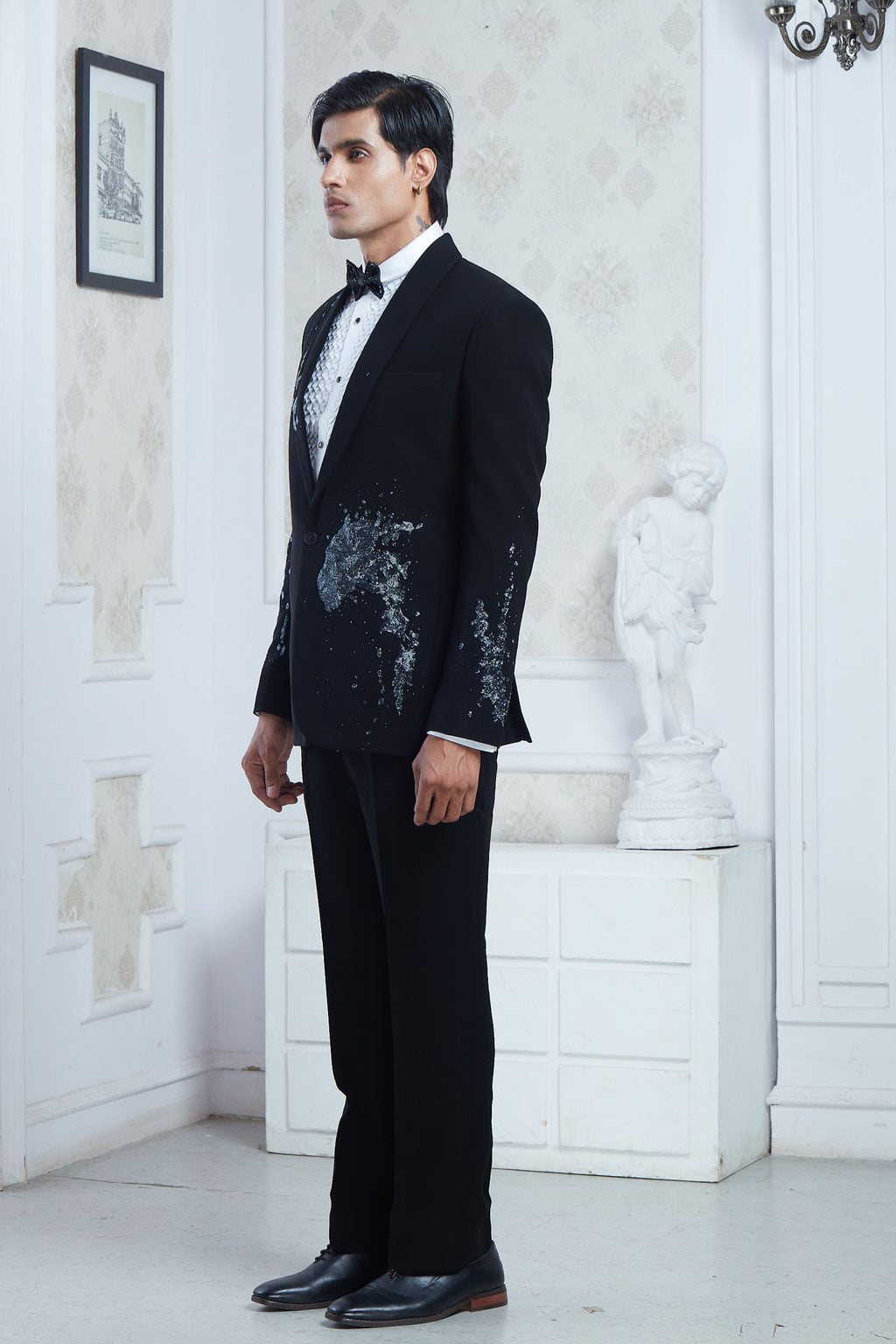 Embroidered Black Tuxedo