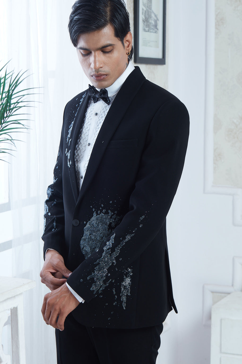 Embroidered Black Tuxedo