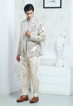 Embroidered Mirror Work Indowestern Set