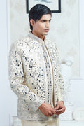Embroidered Mirror Work Indowestern Set