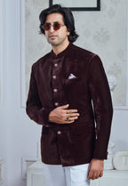 Wine Velvet Jodhpuri