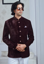 Wine Velvet Jodhpuri