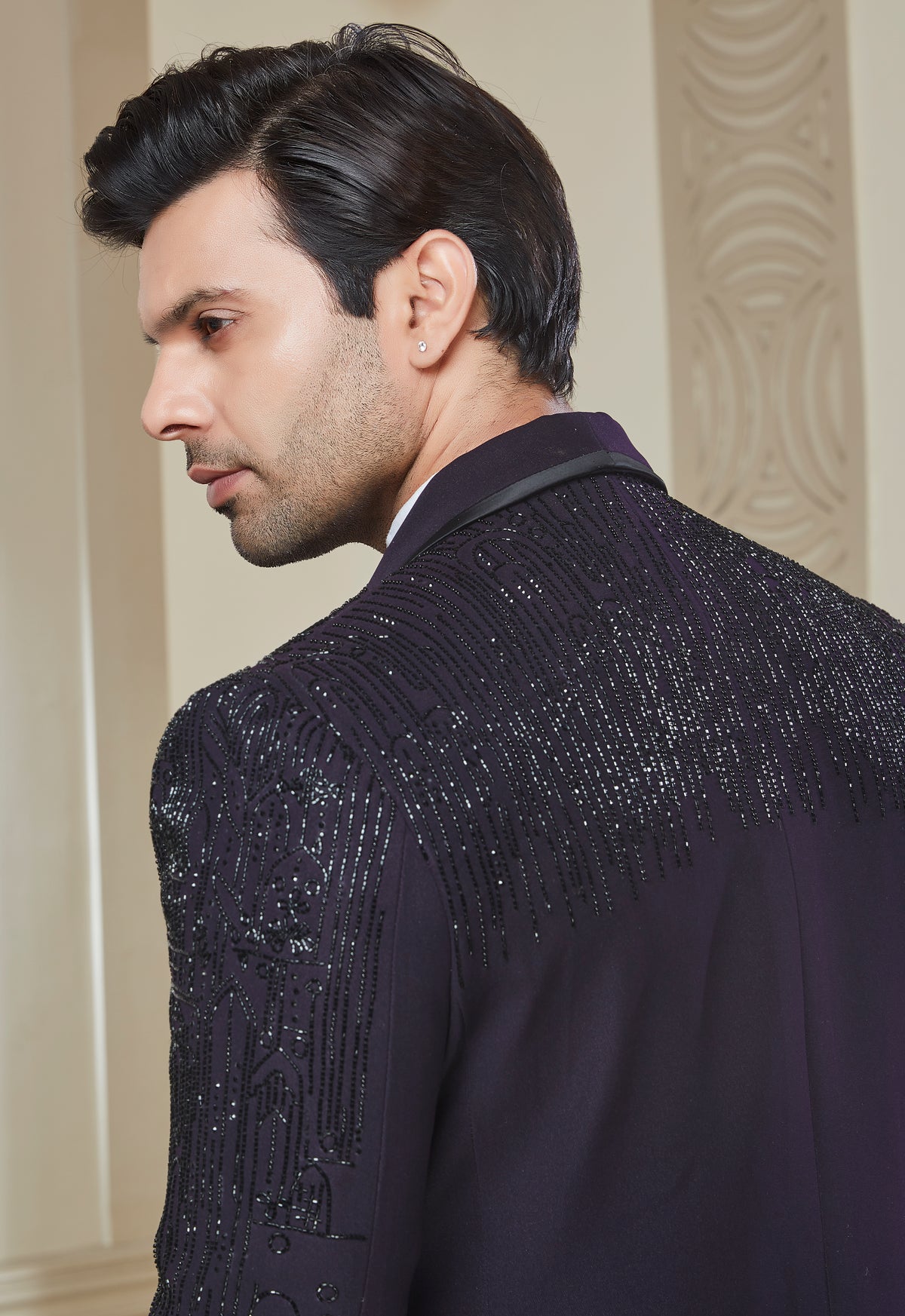 Embroidered Tuxedo Set