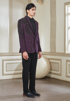 Purple Embroidered Tuxedo