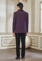Purple Embroidered Tuxedo