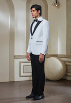 White Polyester Tuxedo Set