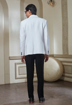 White Polyester Tuxedo Set