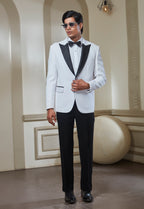White Polyester Tuxedo Set
