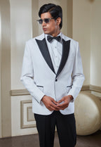 White Polyester Tuxedo Set