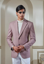Pink Suit Paired With White Pant