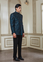 Teal Green Sequin Embroidered Jodhpuri And Pant