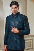 Teal Green Sequin Embroidered Jodhpuri And Pant