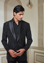 Black Embroidered Tuxedo