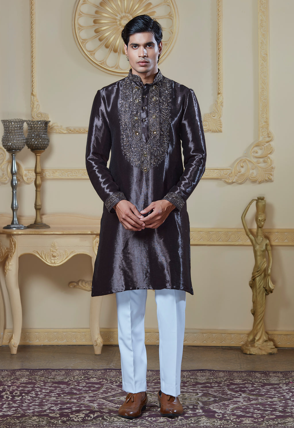 Embroidered Kurta Pant Set