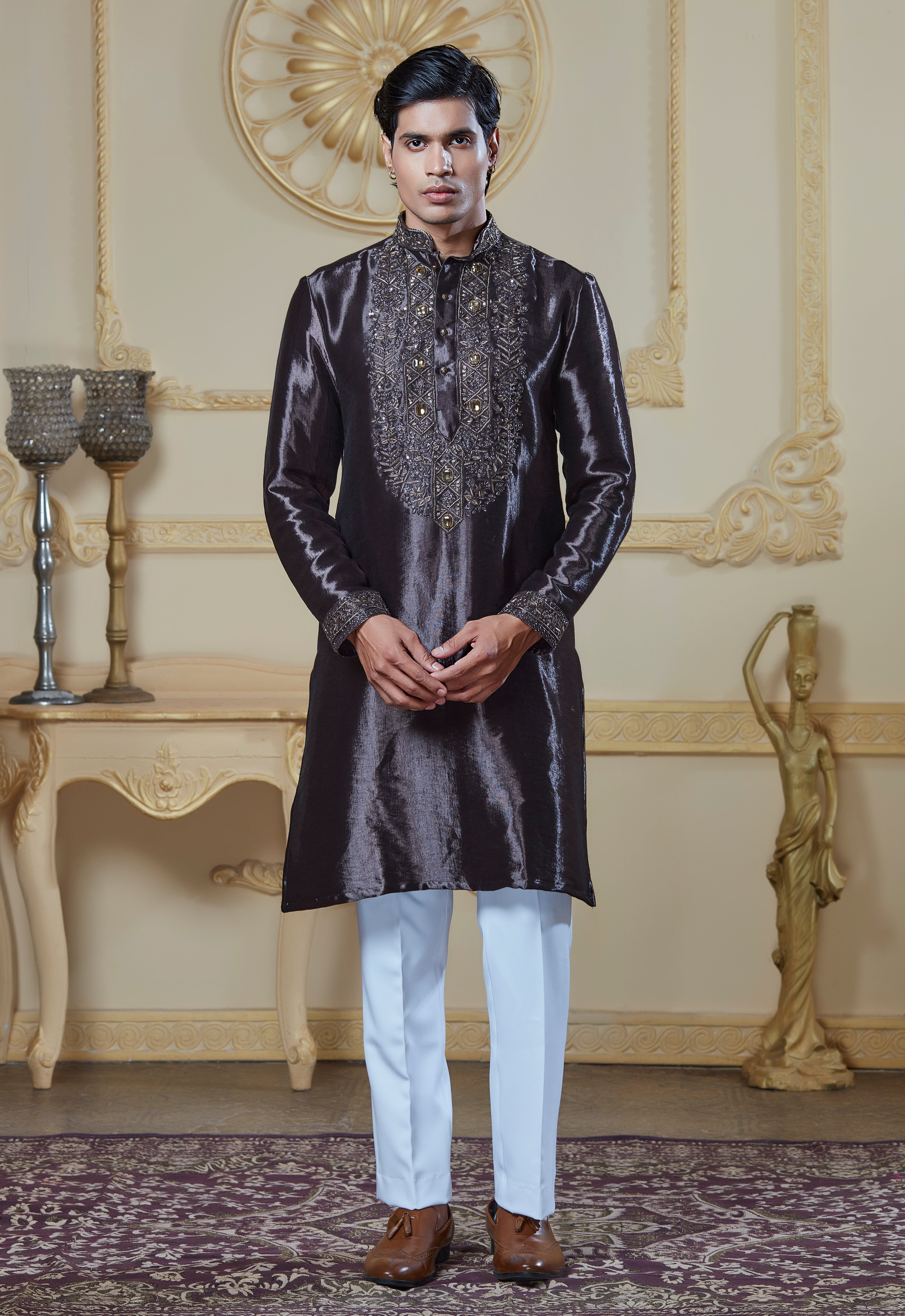 Embroidered Kurta Pant Set