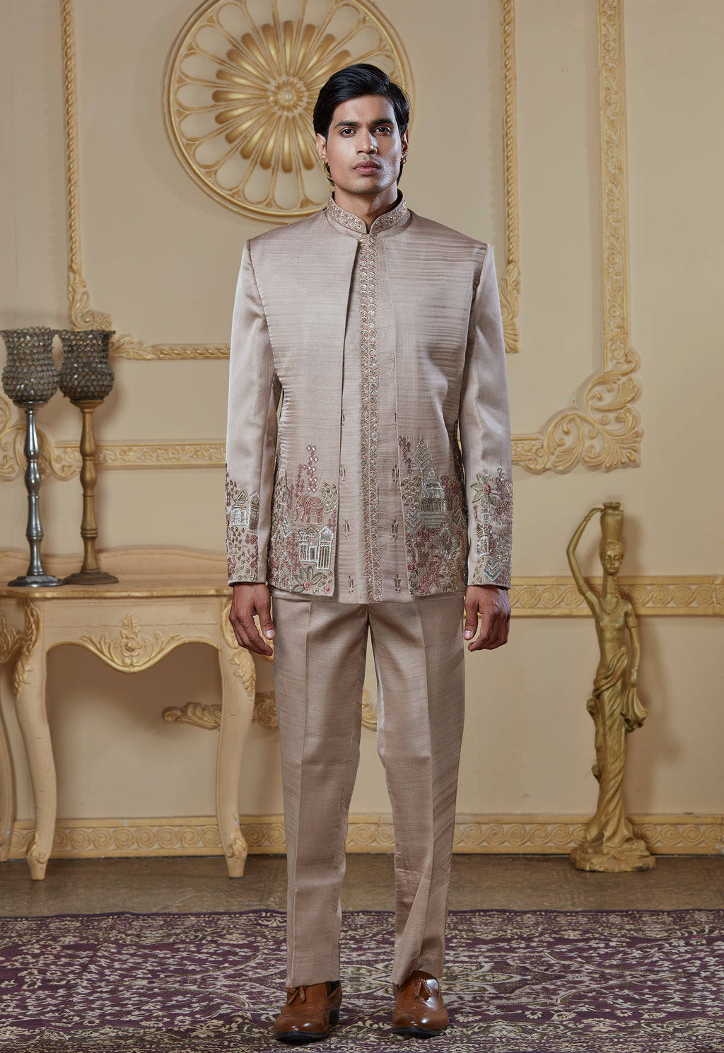Embroidered Indowestern Set