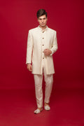 Creme Layerd Indowestern Set