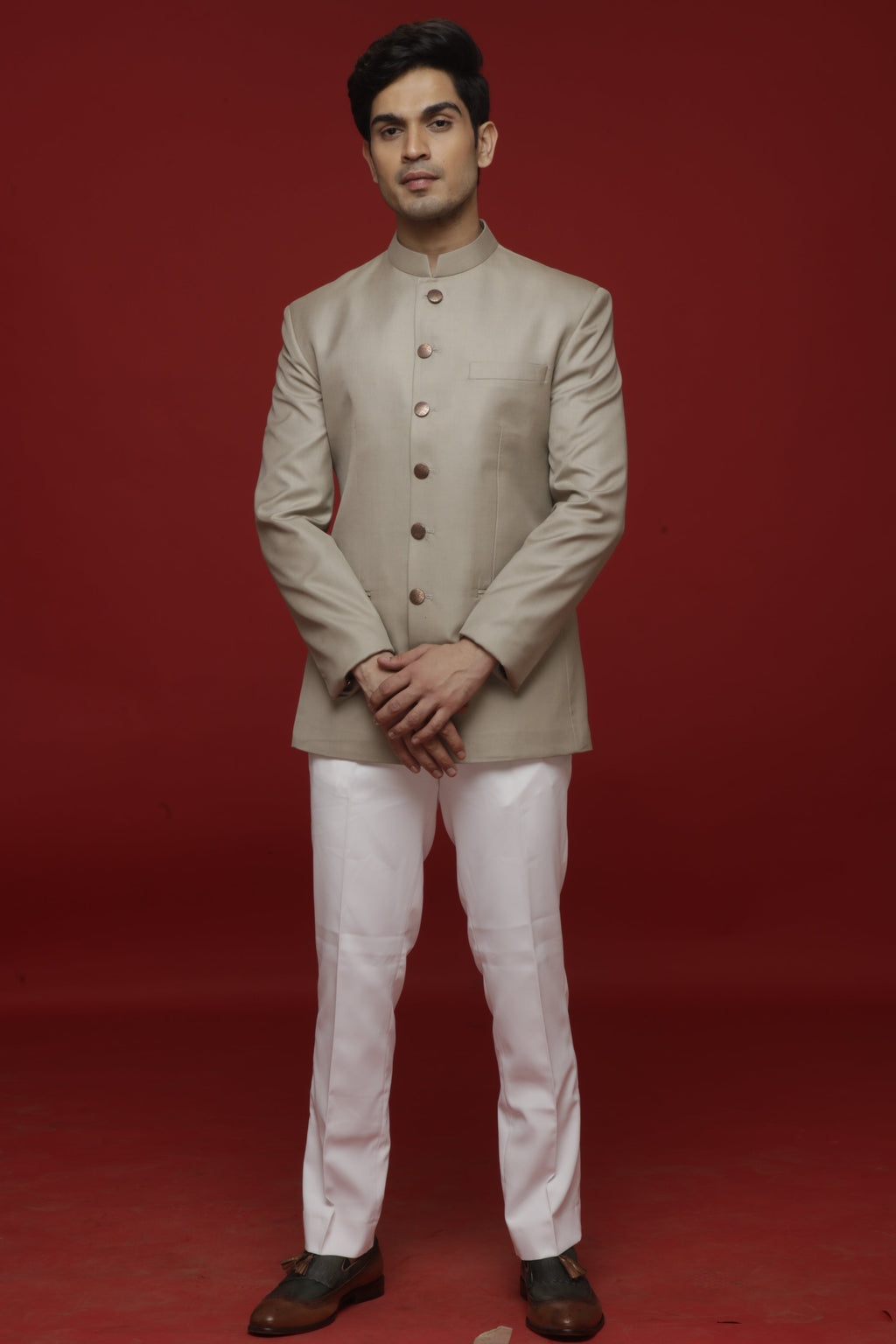 Khaki Jodhpuri Set