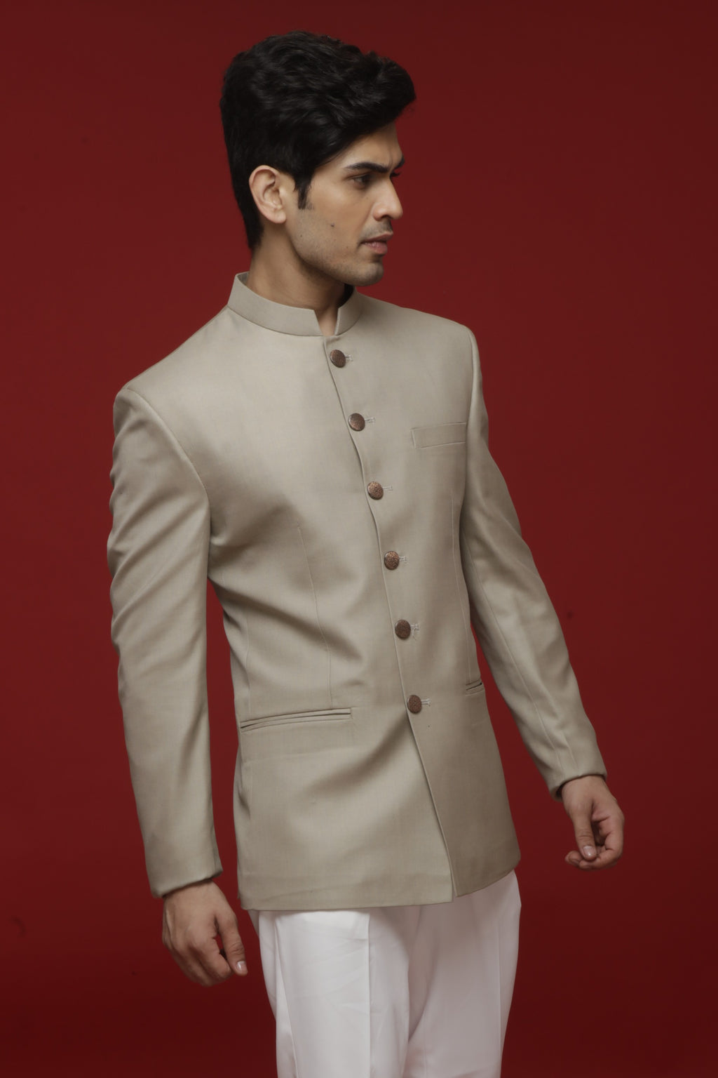 Khaki Jodhpuri Set