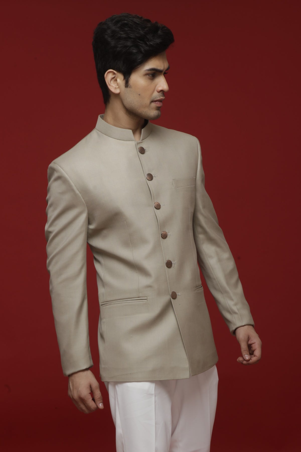 Khaki Jodhpuri Set