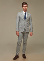 Snow Grey Pinstripe Suit