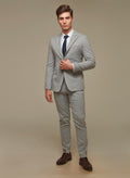Snow Grey Pinstripe Suit