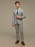Snow Grey Pinstripe Suit