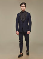 Blue 5 Piece Designer Tuxedo Set