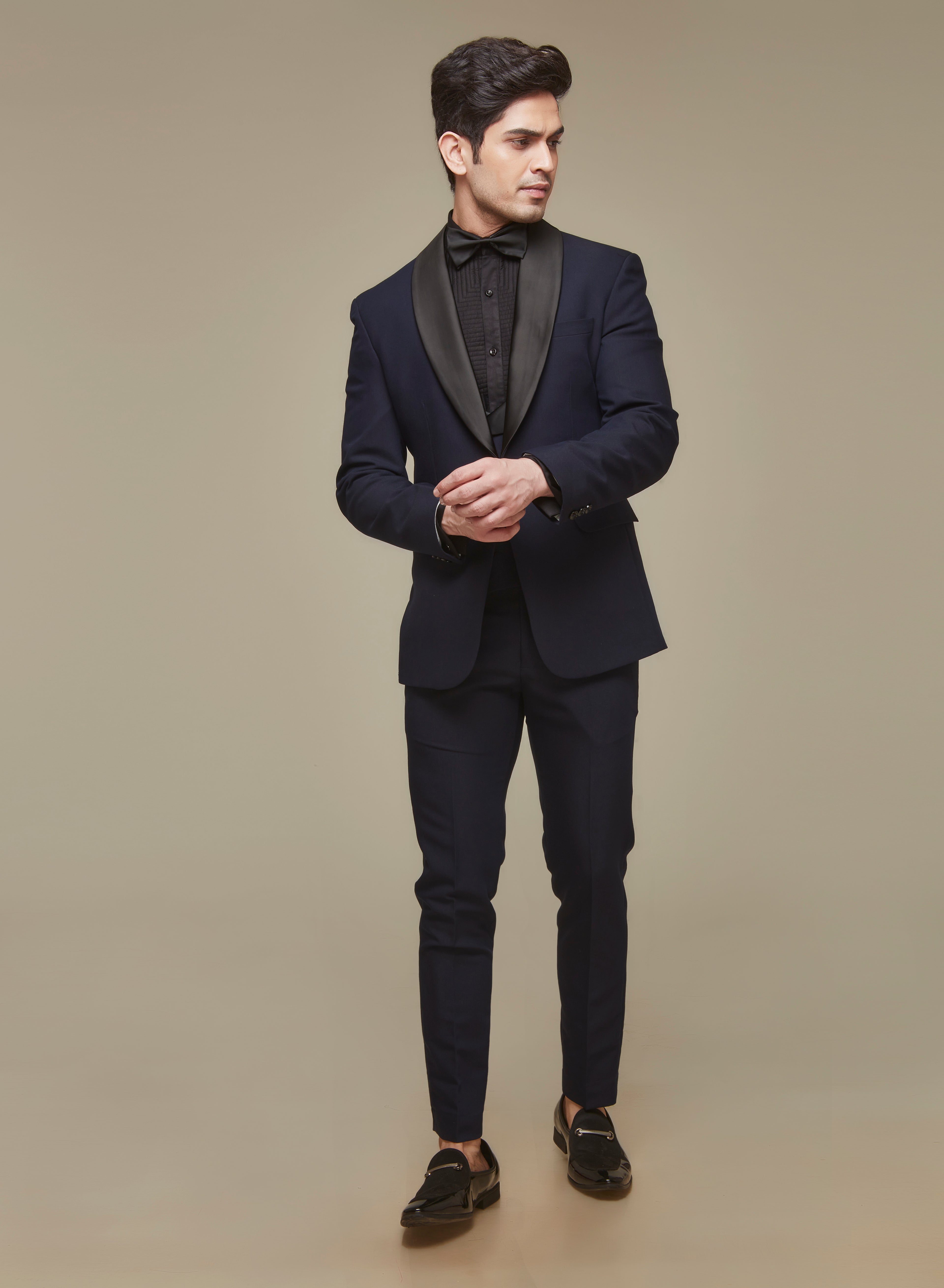 Blue 5 Piece Designer Tuxedo Set