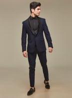 Blue 5 Piece Designer Tuxedo Set