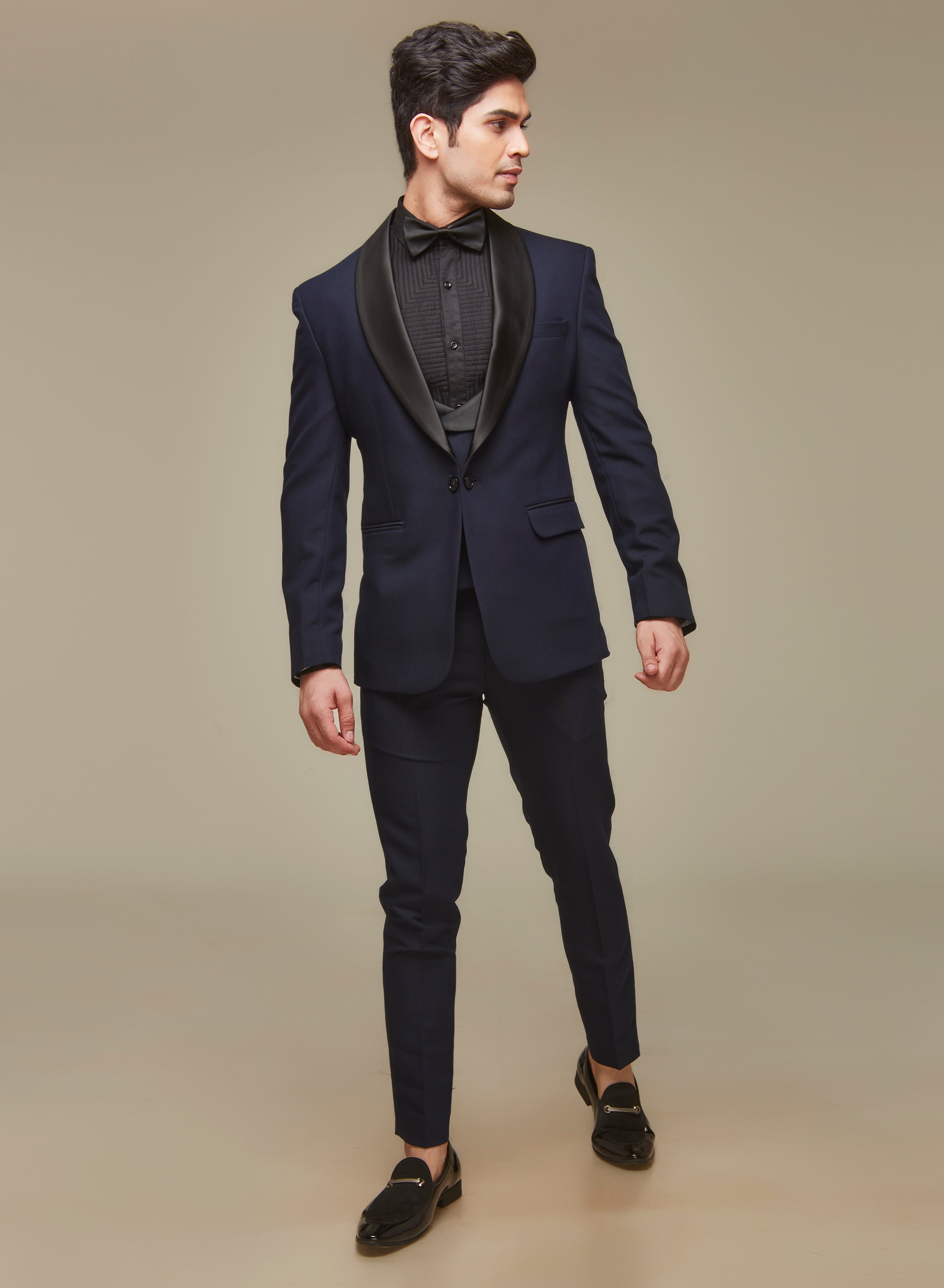 Blue 5 Piece Designer Tuxedo Set