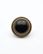 Black Rope-Rim Button