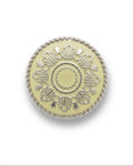 Cream & Silver Ornate Button