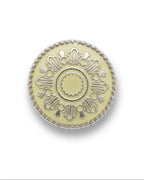 Cream & Silver Ornate Button