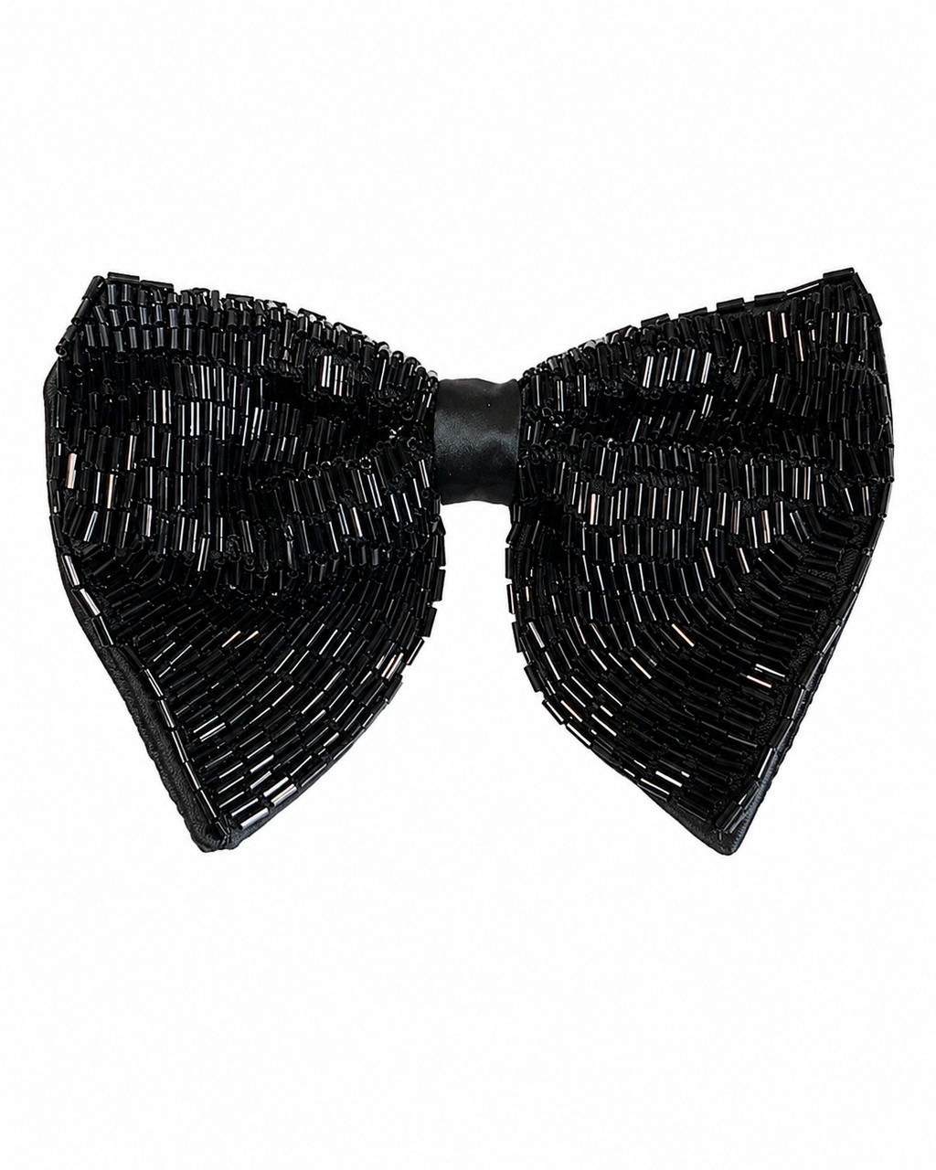 Black Embroidered Bowtie