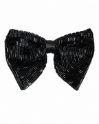 Black Embroidered Bowtie