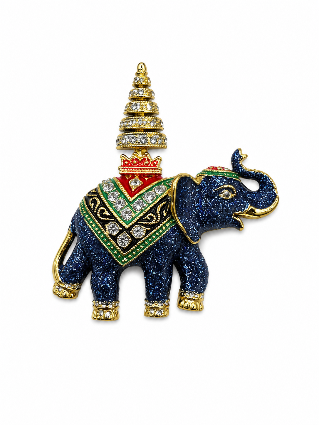 Multicolour Elephant Brooch