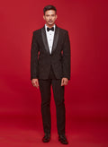 Black Graffiti Cutdana Hand Embroidered Tuxedo