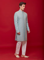 Powder Blue Sherwani Set